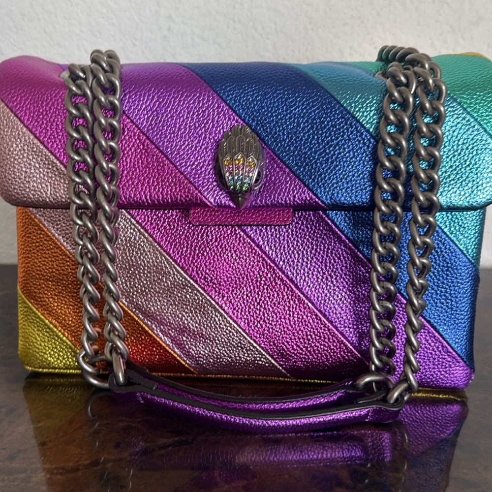 Kurt Geiger London Leather Rainbow 🌈 Kensington Shoulder Bag